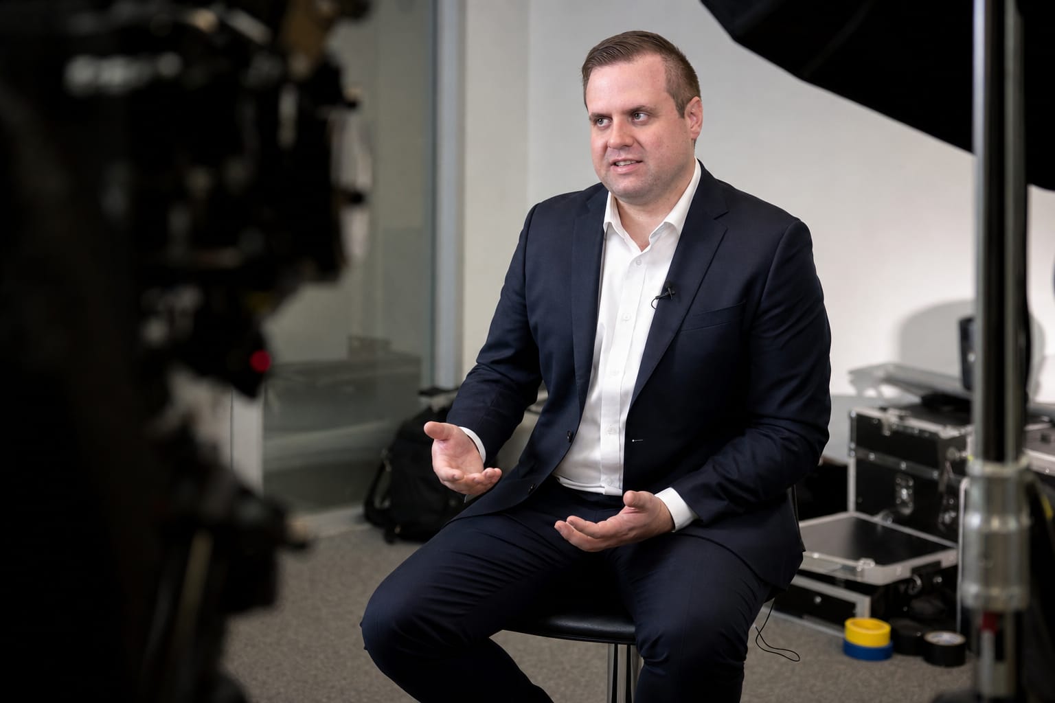 Brandon from Defy IT talking through the company's approach during an on-camera interview